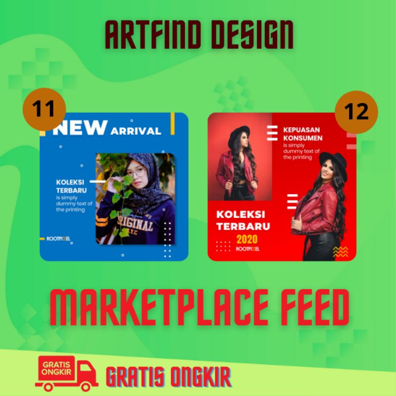Jasa desain Post Konten Feed Marketplace Satuan Murah Kekinian Part 2
