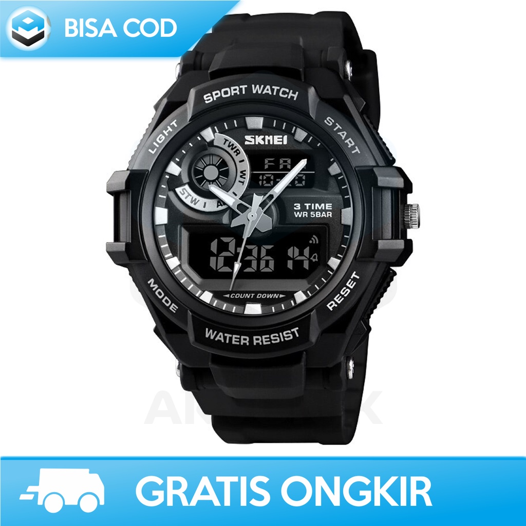 Jual JAM TANGAN DIGITAL ANALOG PRIA SKMEI 1357 SPORT ANTI AIR MURAH BAGUS Shopee Indonesia