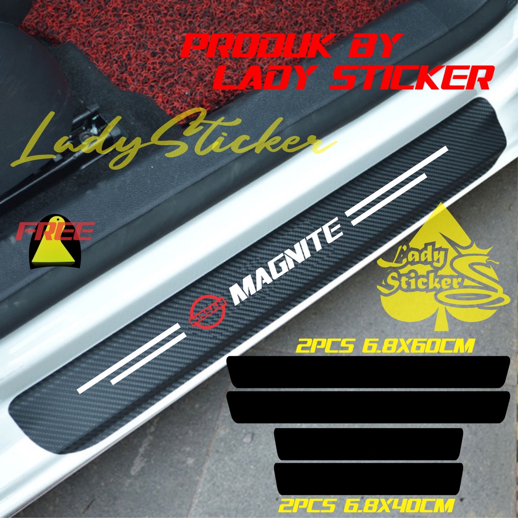 Jual SILLPLATE CARBON 3D MOBIL MAGNITE STICKER KARBON 3D PIJAKAN KAKI ...