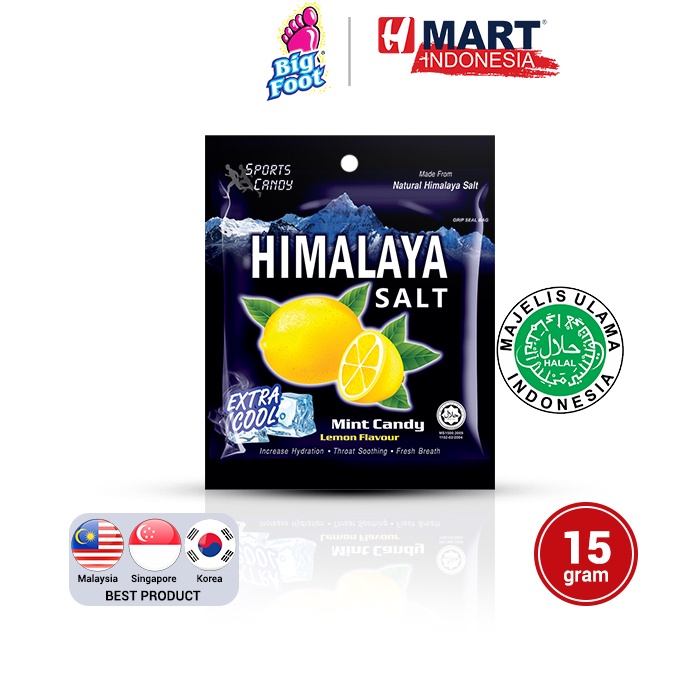 Jual BIG FOOT HIMALAYA SALT - Permen Mint Rasa Lemon dengan Garam 15g ...