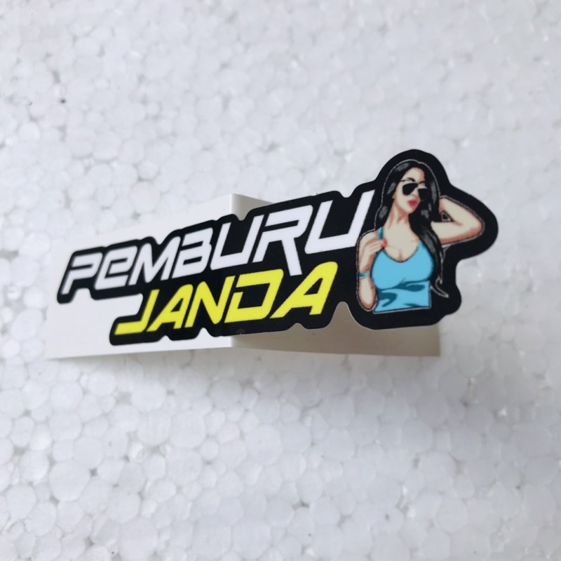 Jual Sticker Pemburu Janda PIRANG Orajet Cutting Laminasi Glossy ...