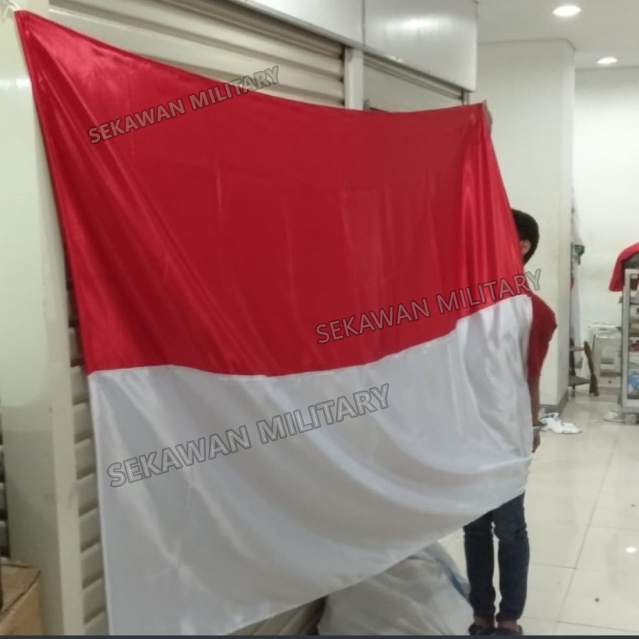 Jual Bendera Merah Putih Saten Tebal Premium Meter X Meter Bendera Shopee Indonesia