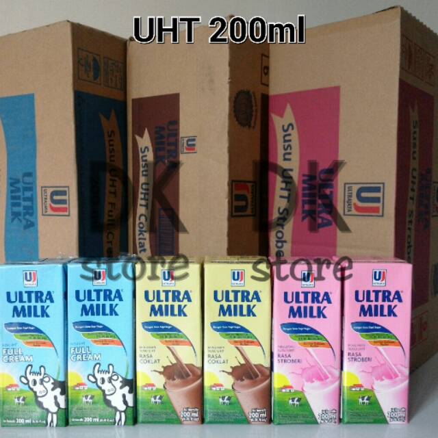 Jual susu uht ultra 200 ml susu ultra 200 ml per dus isi 24 pcs