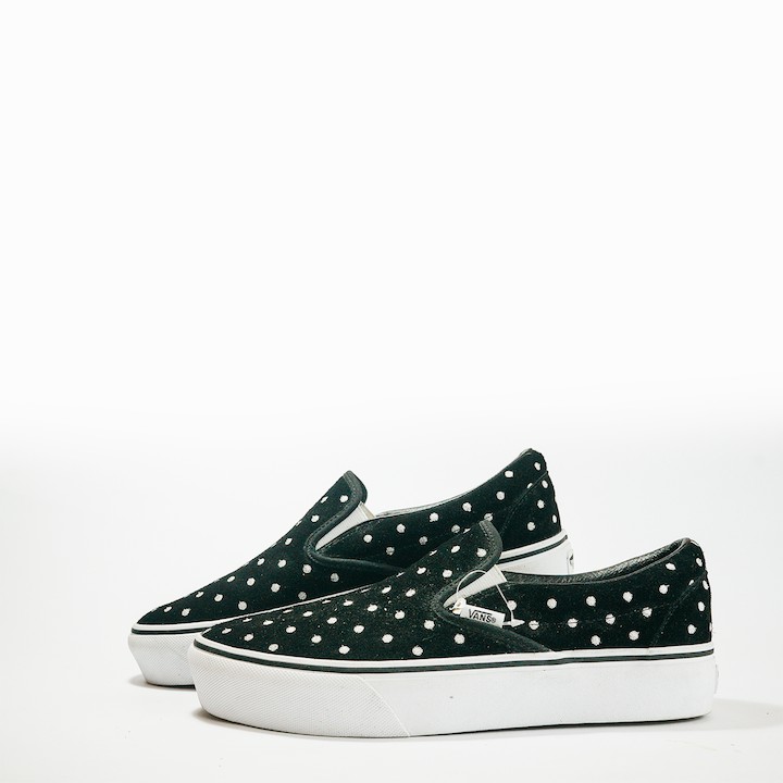 Polka dot vans slip ons hotsell