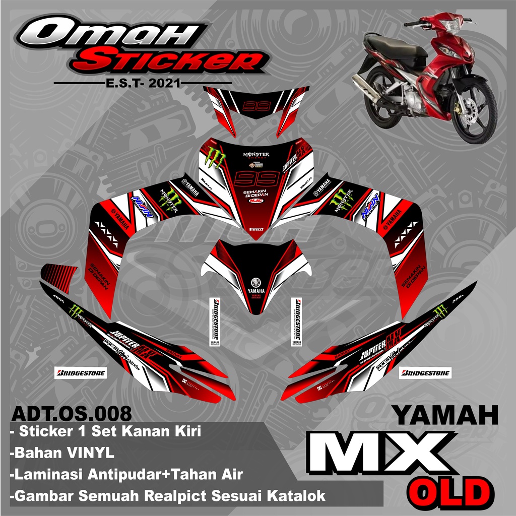 Jual Stiker Striping Decal JUPITER MX OLD. DESIGN. ADT. 008 | Shopee