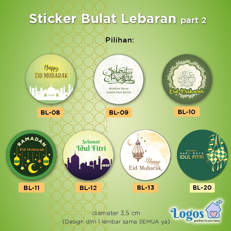 Jual Sticker Lebaran. Ucapan Selamat Idul Fitri. tempel kado parcel ...