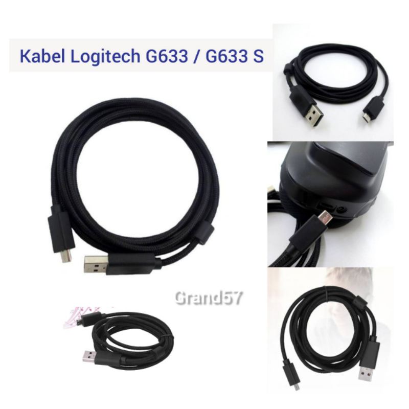 Jual Kabel USB Audio Headphone Logitech G633 S G633S Gaming Kabel ...