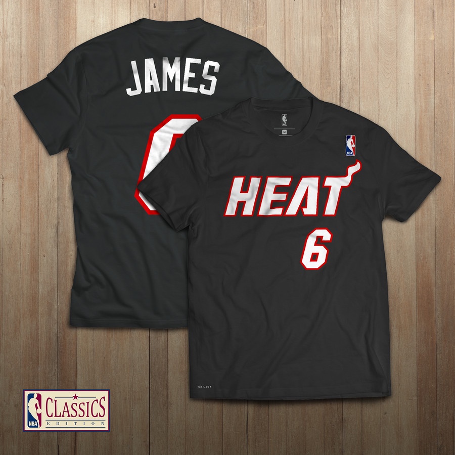 adidas MIAMI HEAT LEBRON JAMES Tシャツ Adidas NBA Camiseta