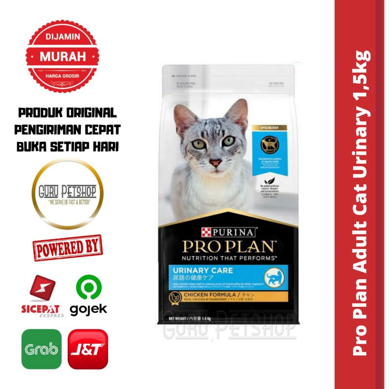 Jual Pro Plan Adult Cat Urinary 1,5kg Freshpack / Proplan Urinary Cat ...