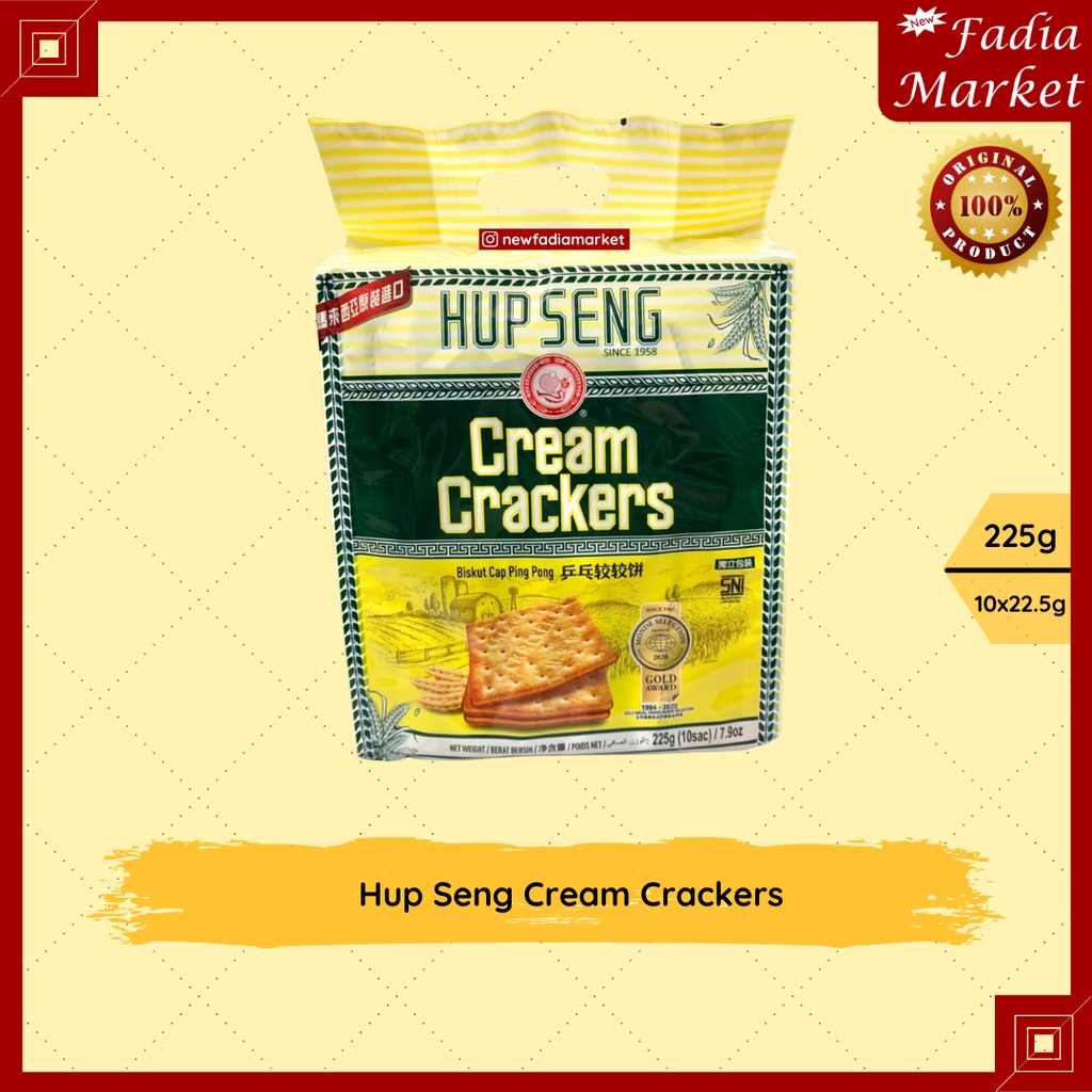 Jual Hup Seng Cream Crackers Kraker Kabin Asin Biscuit Cap Ping Pong ...