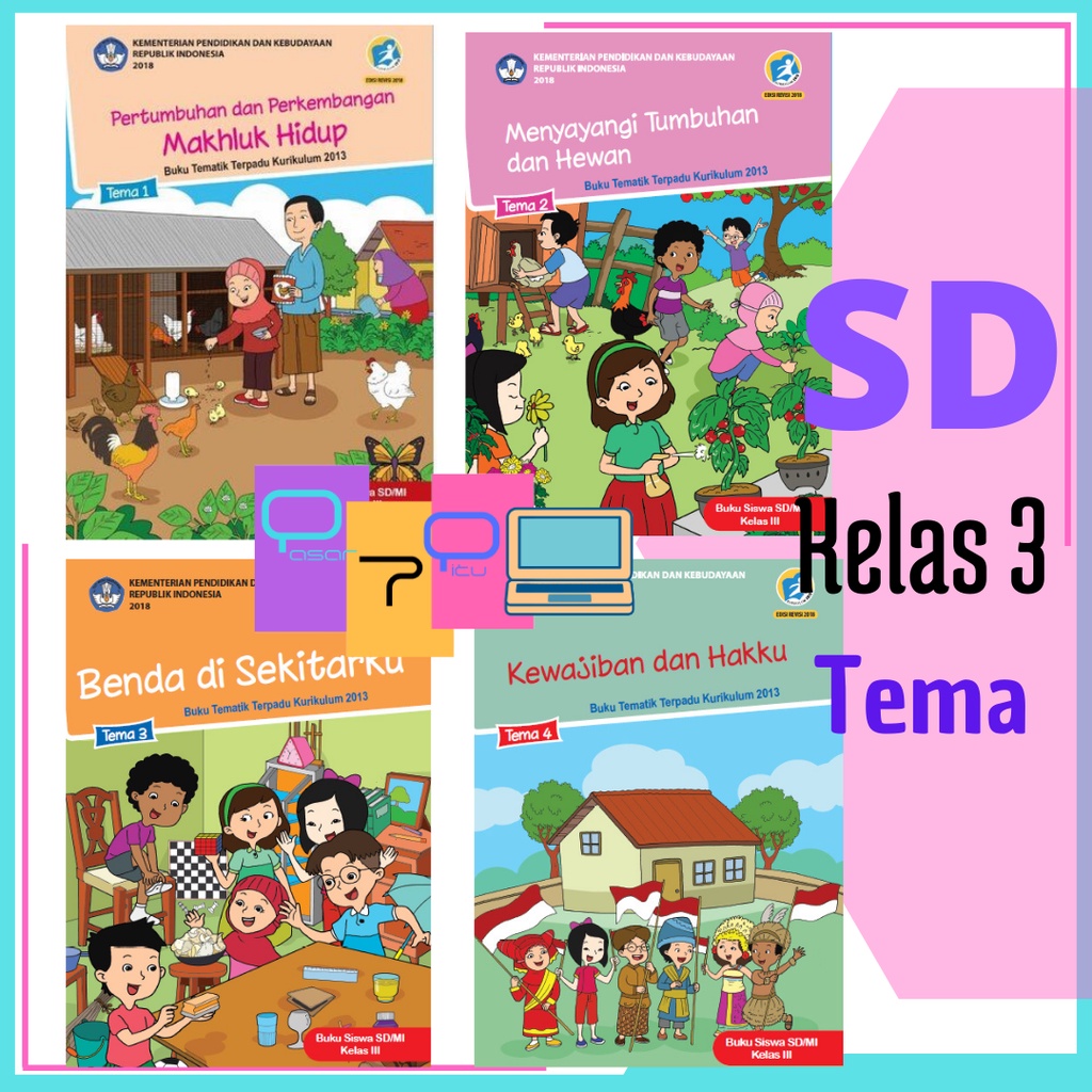 Jual Buku Tematik Tema Kelas 3 SD/MI Revisi 2018 | Shopee Indonesia