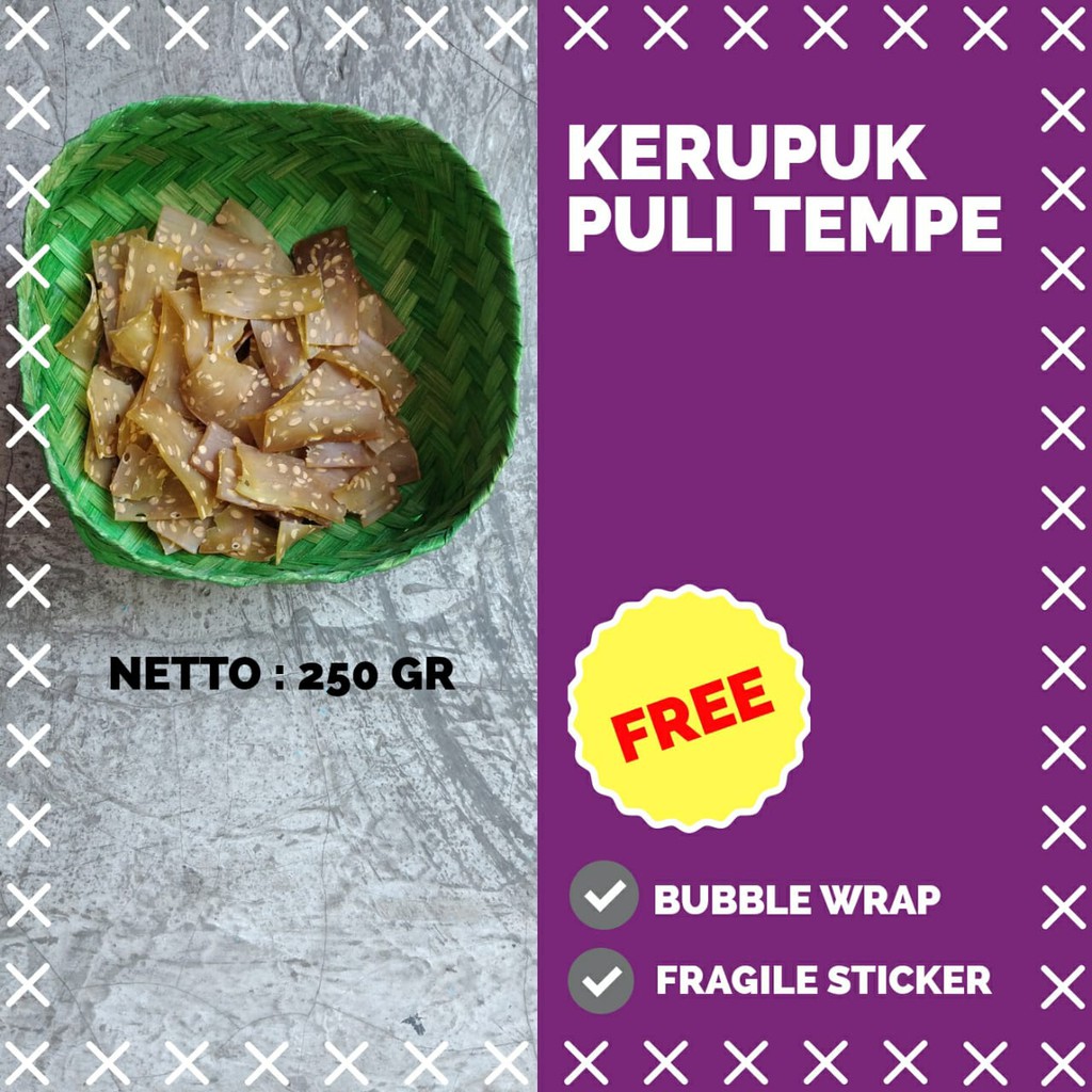Jual Kerupuk Puli Tempe 250 gram | Shopee Indonesia
