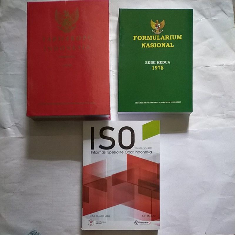 Jual Buku Farmasi Farmakope 3,iso Dan Formularium Nasional 1paket ...