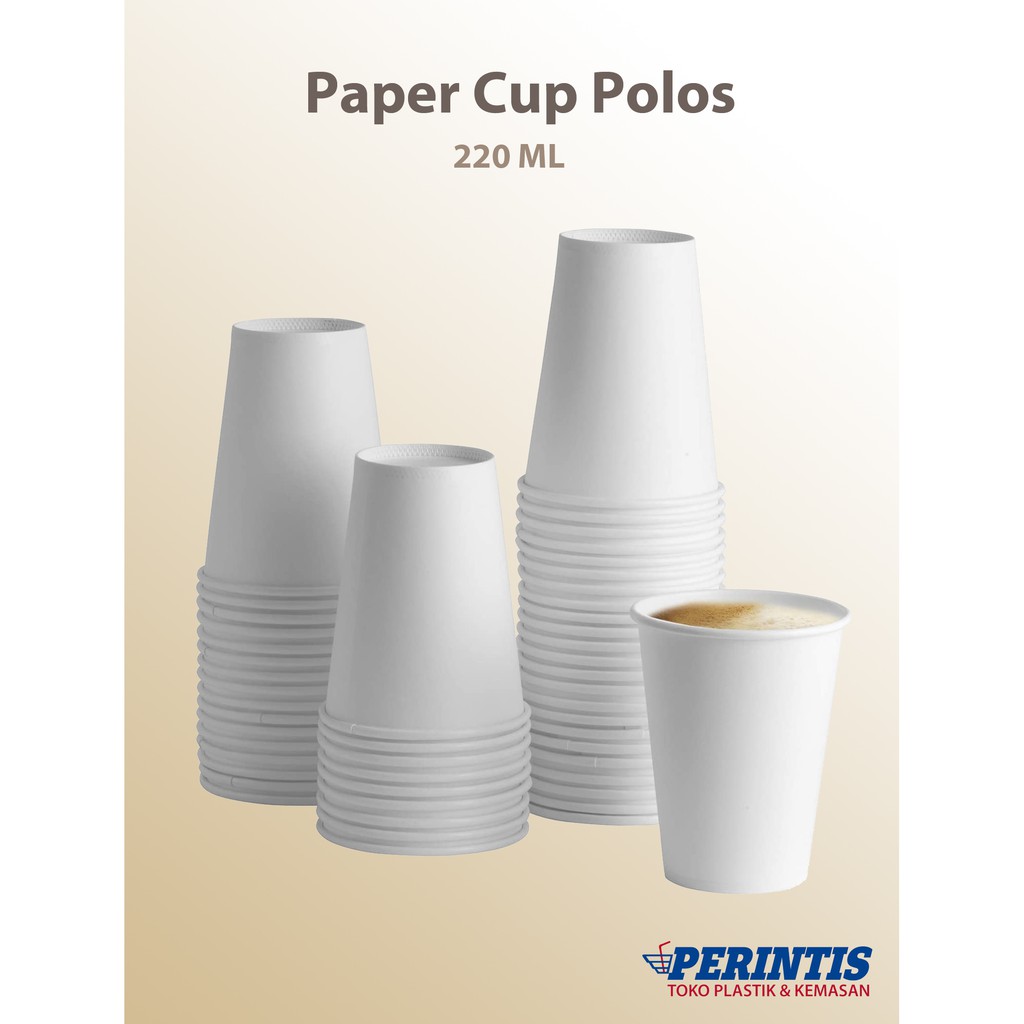 Jual Paper Cup Polos (8oz/220ml) | Shopee Indonesia