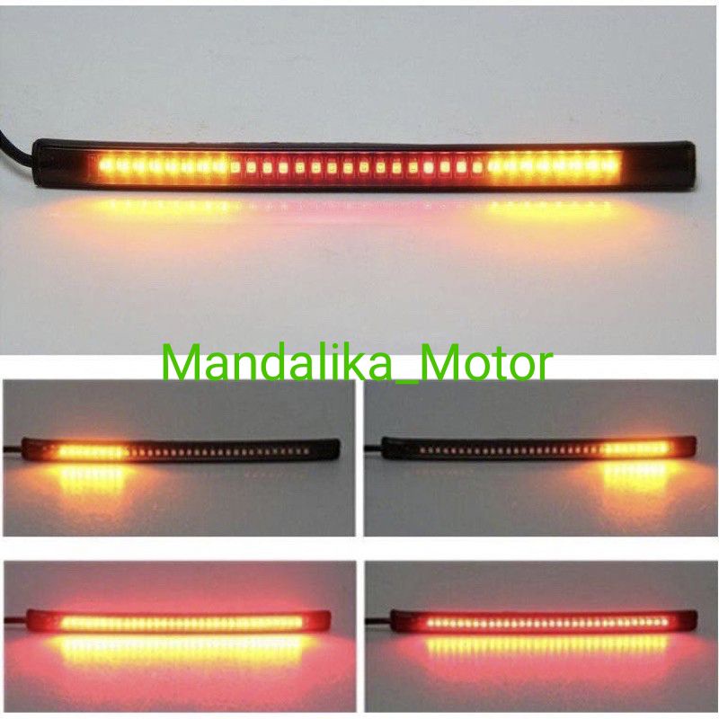 Jual Lampu Led Stop Rem Strip 3 in 1 sen senja stop 17cm fleksibel DRL ...