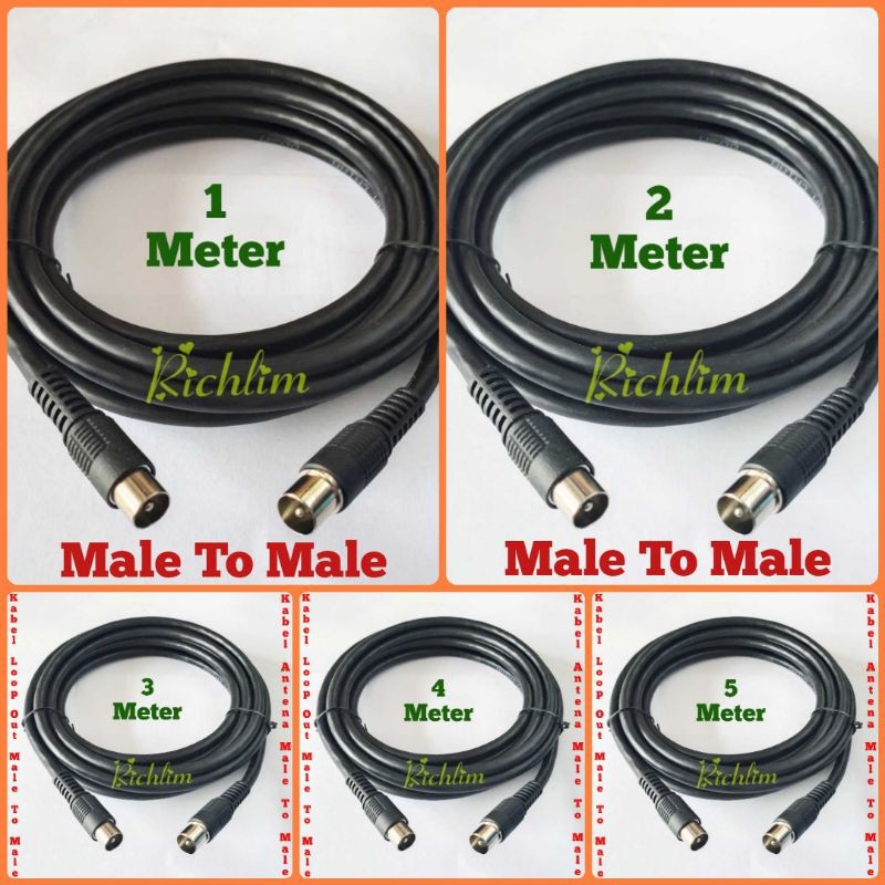 Jual Kabel Antena Tv Loop Out Set Top Box Male To Male Kabel Paralel