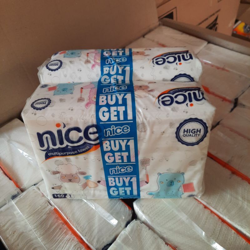 Jual Tisu Nice Towel 160s Banded (isi 2) Shopee Indonesia