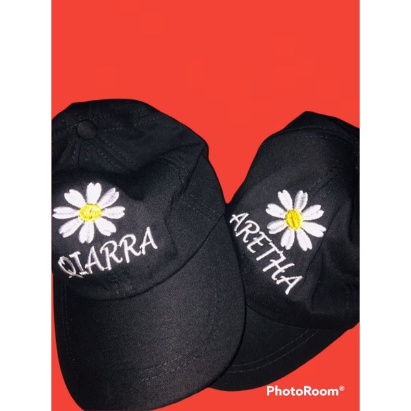Jual topi anak motif bunga free nama | Shopee Indonesia