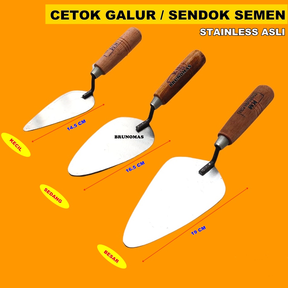 Jual Cetok Galur Stainless Asli Sendok Semen Oval Shopee Indonesia 1909