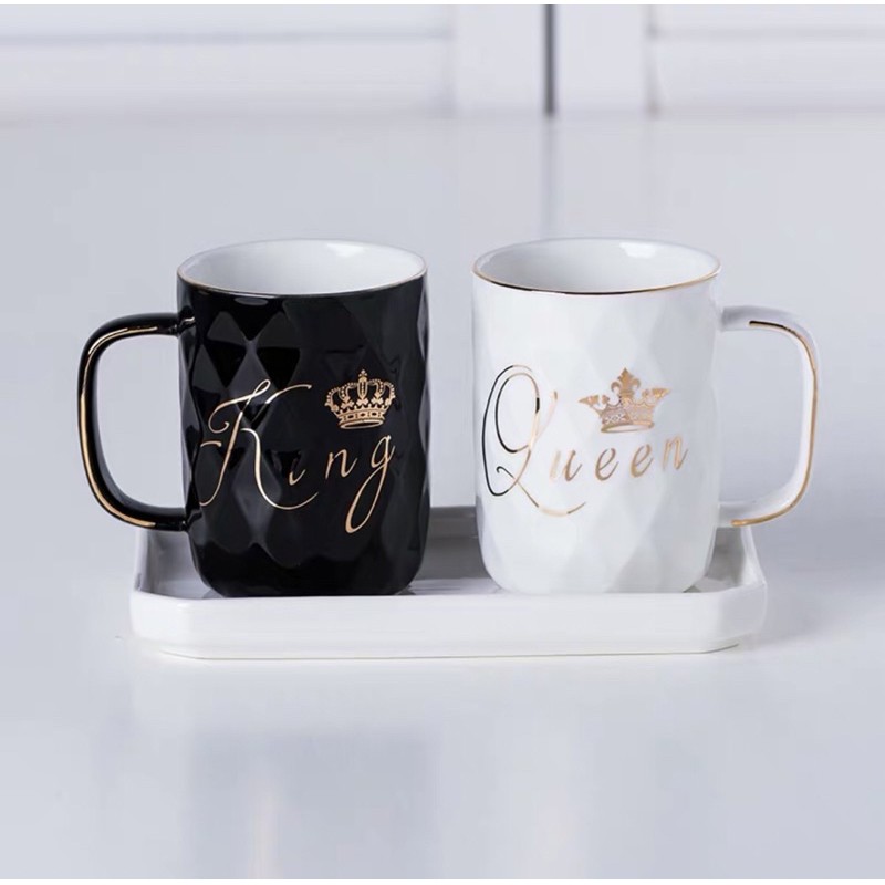 Jual Mug King Queen Gelas Kumur Couple King Queen Plus Tatakan Shopee Indonesia