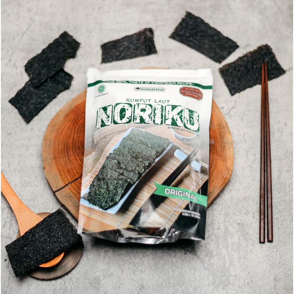 Jual Sasima Noriku Crispy Seaweed Original Snack Cemilan Rumput Laut ...