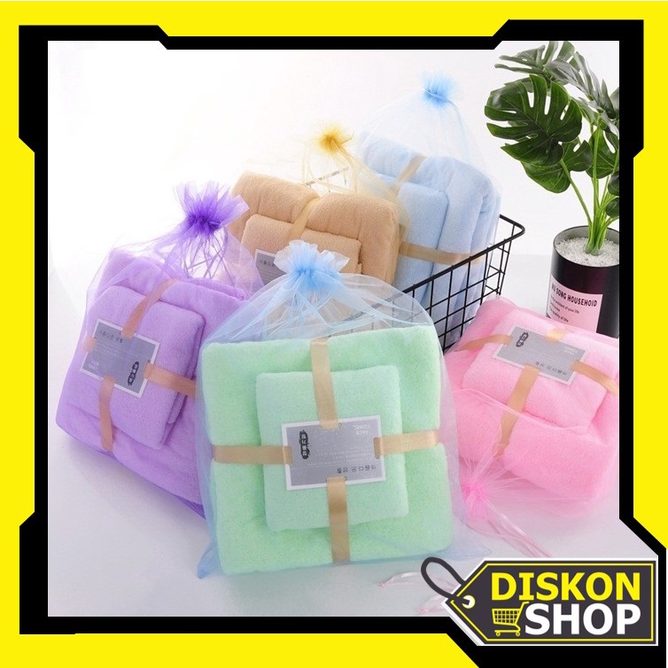 Jual Diskon Shop - H5341 Handuk Set 2 in 1 Dewasa / Handuk Badan dan ...