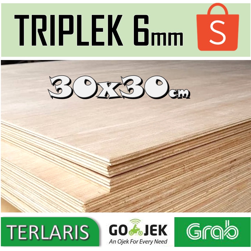 Jual TRIPLEK 6mm 30x30 cm | Multiplek 6mm 30x30cm | Shopee Indonesia