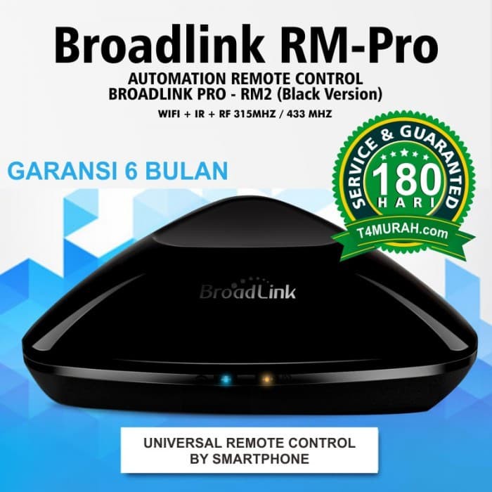 Jual BROADLINK RM2 PRO- REMOTE CONTROL- WIFI + IR + RF 315MHZ / 433 MHZ ...