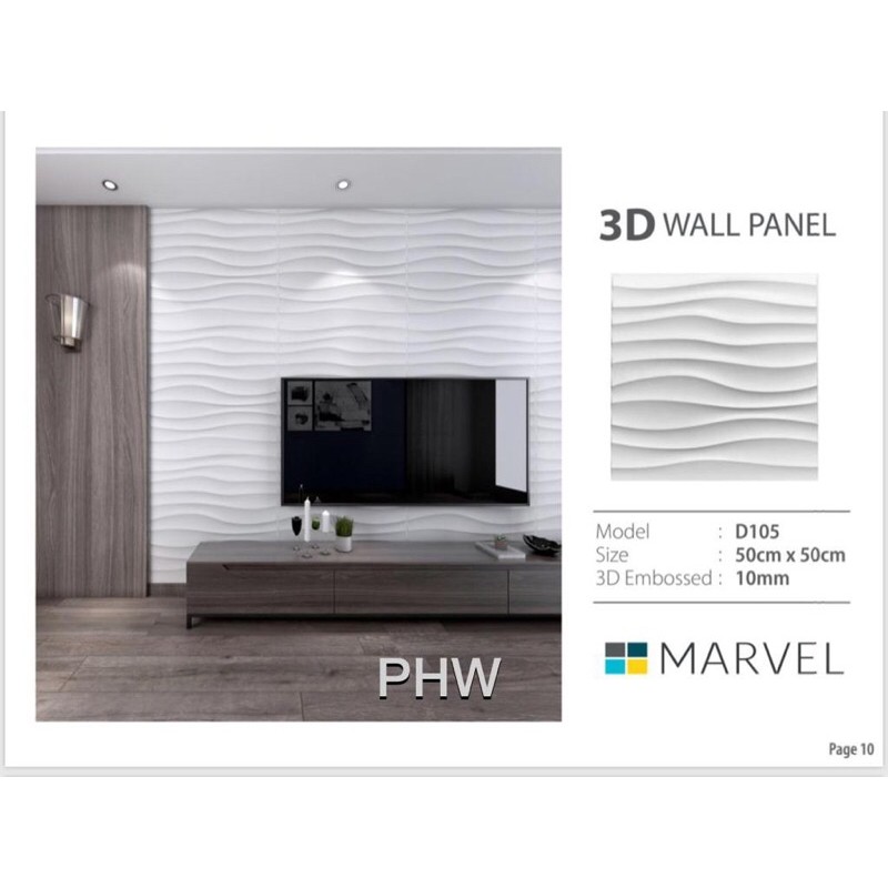 Jual 3D Wall Panel Dinding PVC Marvel Motif Salur Timbul Embossed ...