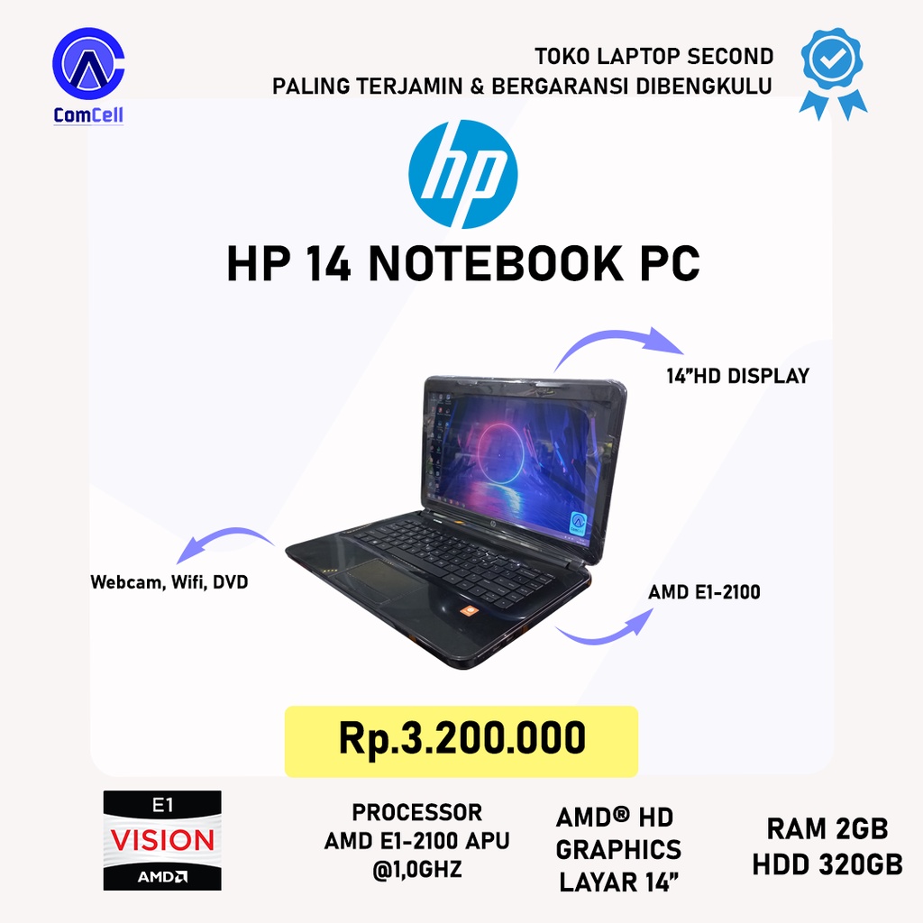 Jual Laptop HP 14D010AU RAM 2GB HDD 320GB Shopee Indonesia