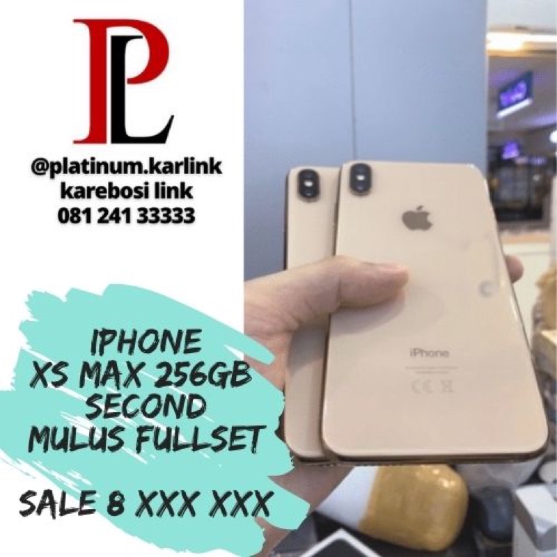 Jual IPHONE XS MAX 256Gb SECOND (MULUS LENGKAP) | Shopee Indonesia