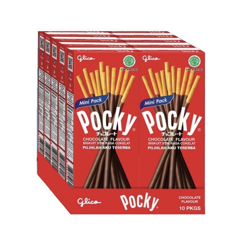 Jual Pocky Mini Chocolate 21 Gram 1 Pack Isi 10 Pcs Shopee Indonesia