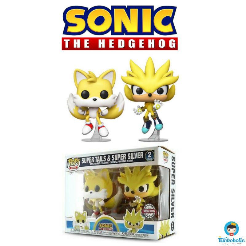 Funko Pop Sonic The Hedgehog - Super Tails & Super Silver 2 Pack Exclusive