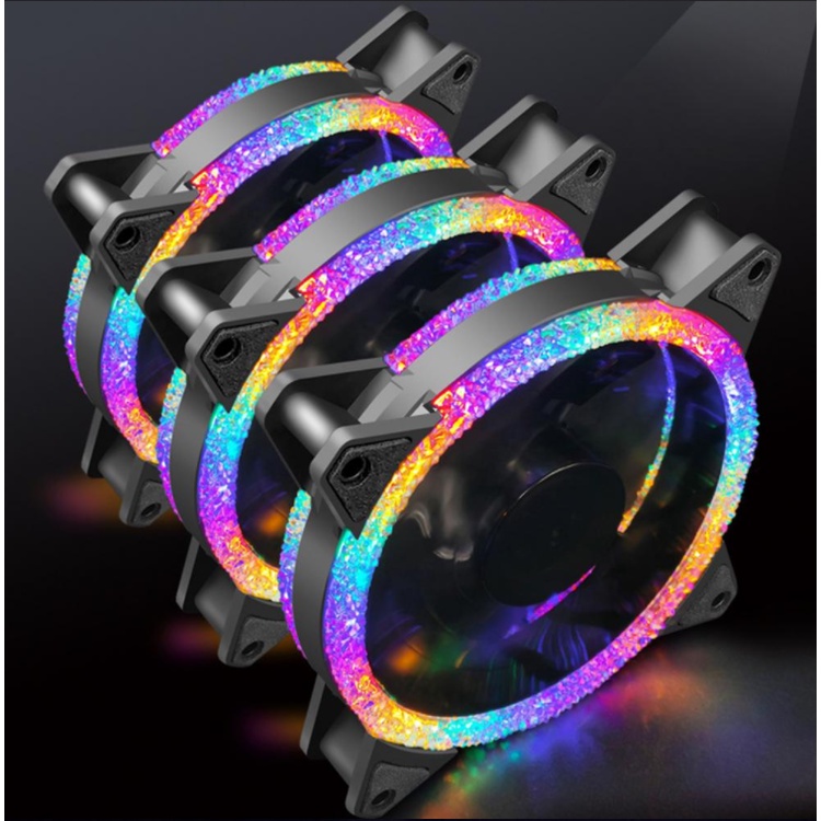 Jual Fan Casing Coolmoon DX12 Diamond RGB LED | Shopee Indonesia