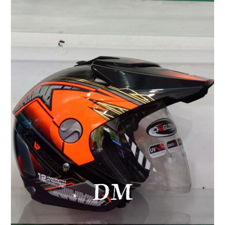 Jual Helm Cargloss Former Tex Semi Cros Half Face Shopee Indonesia