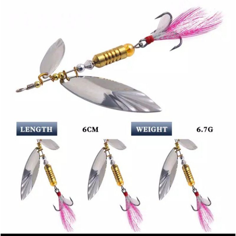 Jual IN LINE SPINNER||CASTING GABUS||CASTING TOMAN||SPINNER||DOUBLE ...