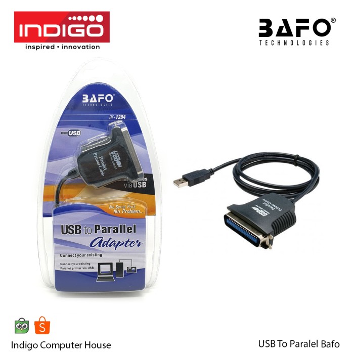 Jual Usb To Paralel Bafo Kabel Usb To Pararel Bafo Adapter Shopee