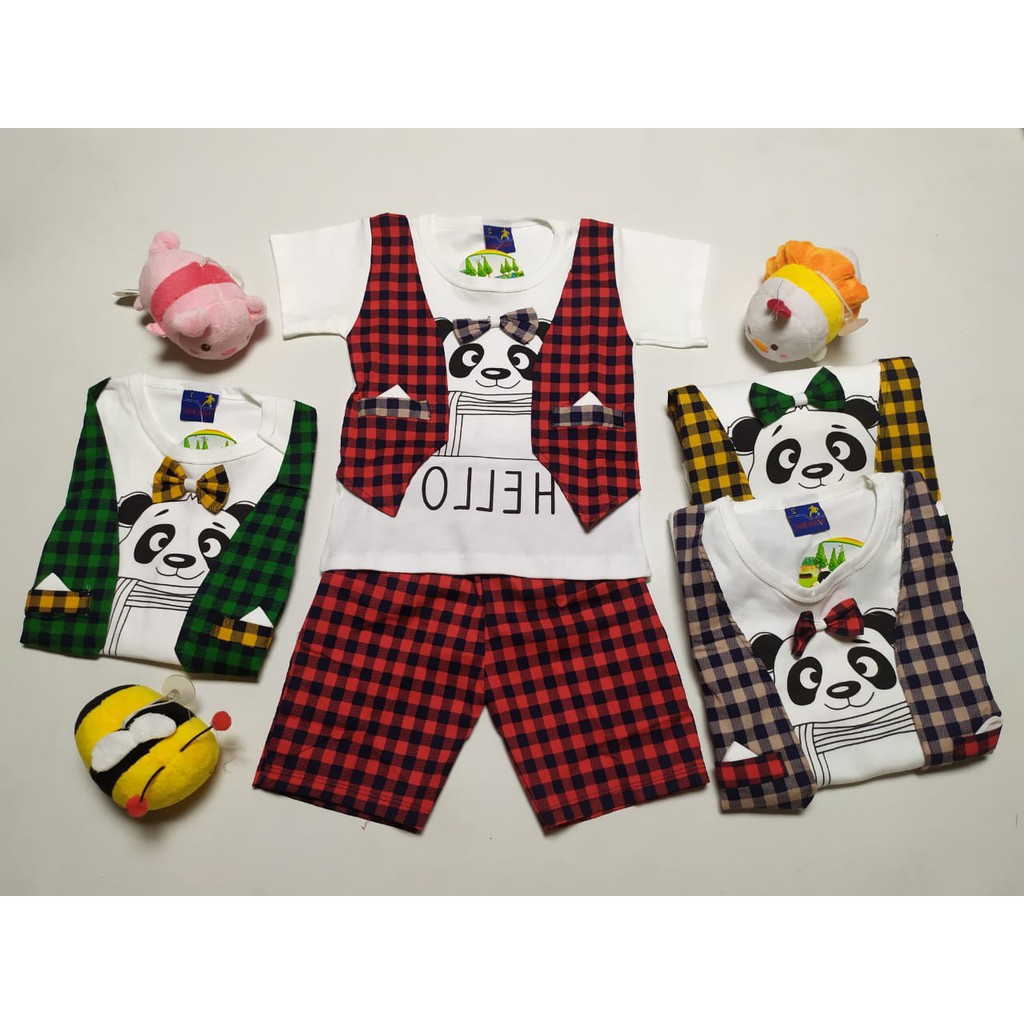 Jual PAKET INI ISI 3 POTONG stelan rompi lokal (panda) | Shopee Indonesia