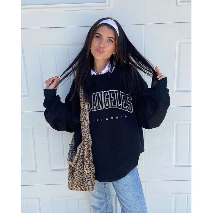 Jual LOS ANGELES COLLAR SWEATER - Y2K STYLE - AESTHETIC HOODIE | Shopee  Indonesia