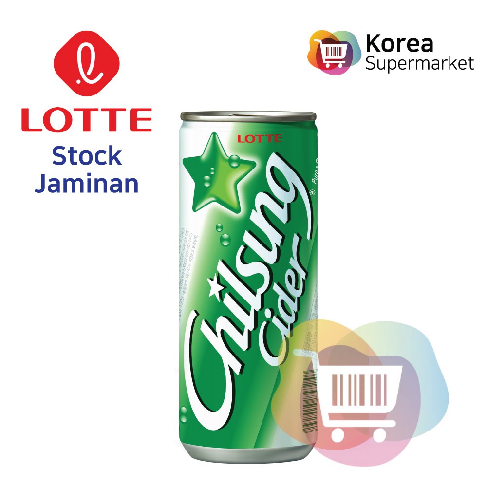Jual Lotte Chilsung Cider 250ml/Minuman Soda Rasa Lemon Asli Korea