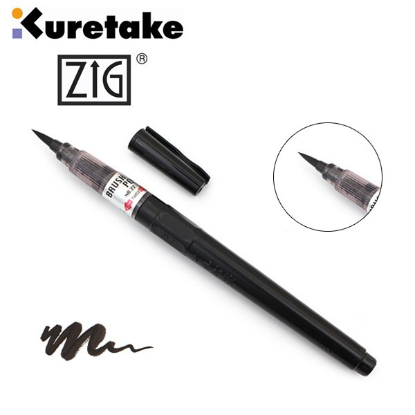 Jual Kuretake Zig Brush Pen No. 22 - Black (Medium)
