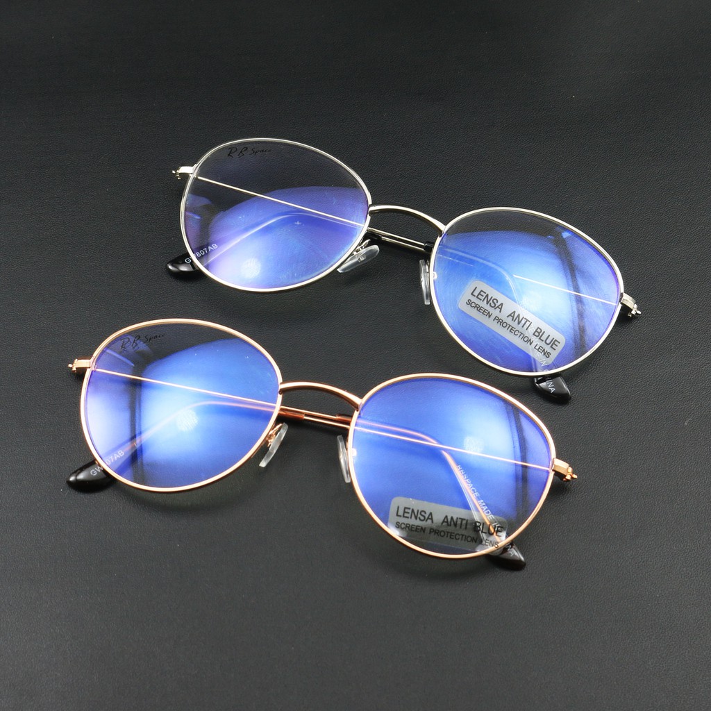 Jual Kacamata Besi Oval Lensa Blue Light Bluray Kacamata Anti Radiasi