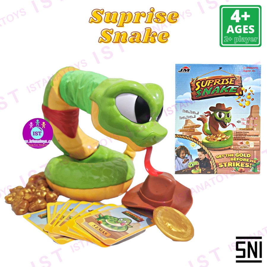 Jual Mainan Anak Rattlesnake Jake Snake Ular Prank Toys Emas Kaget Seru
