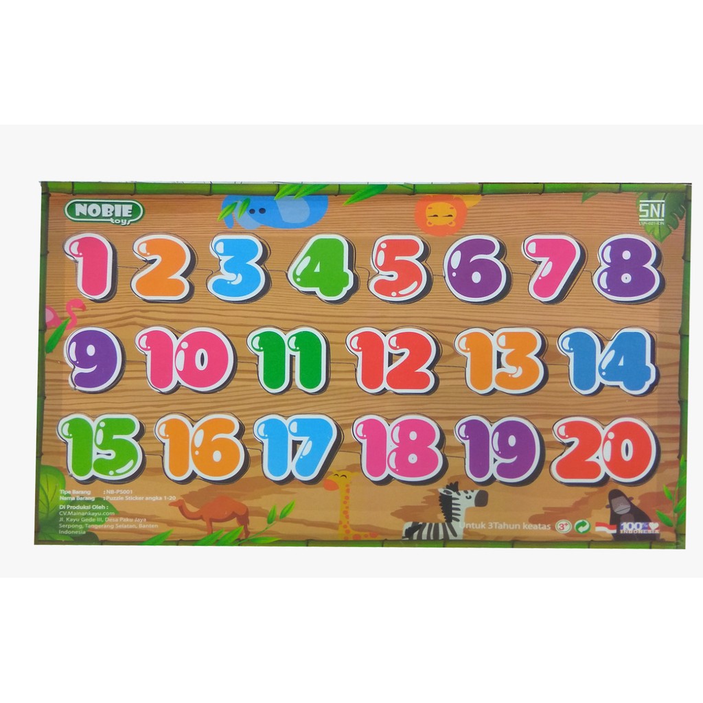 Jual Puzzle Mainan Kayu | Mainan Edukasi Anak | Seri Mengenal Angka ...