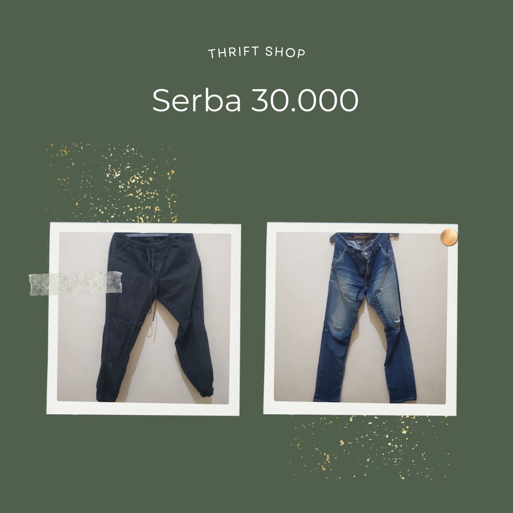 Jual SERBA 30K SALE preloved Thrift Murah Celana Cowo | Shopee Indonesia