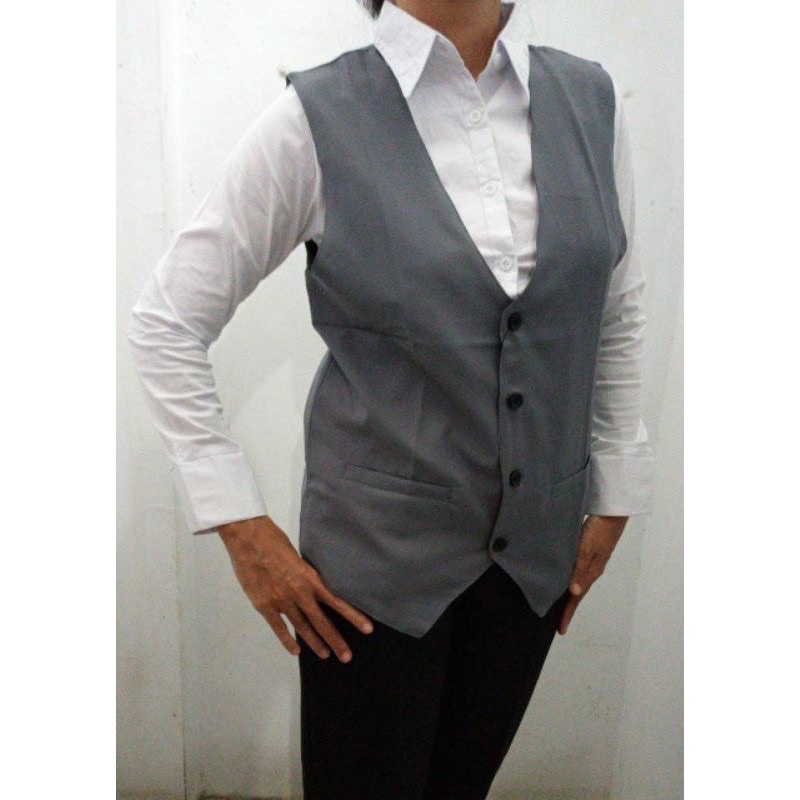 Jual BAJU ROMPI VEST WANITA CEWEK KERJA KANTOR FORMAL SIZE M L XL XXL ...