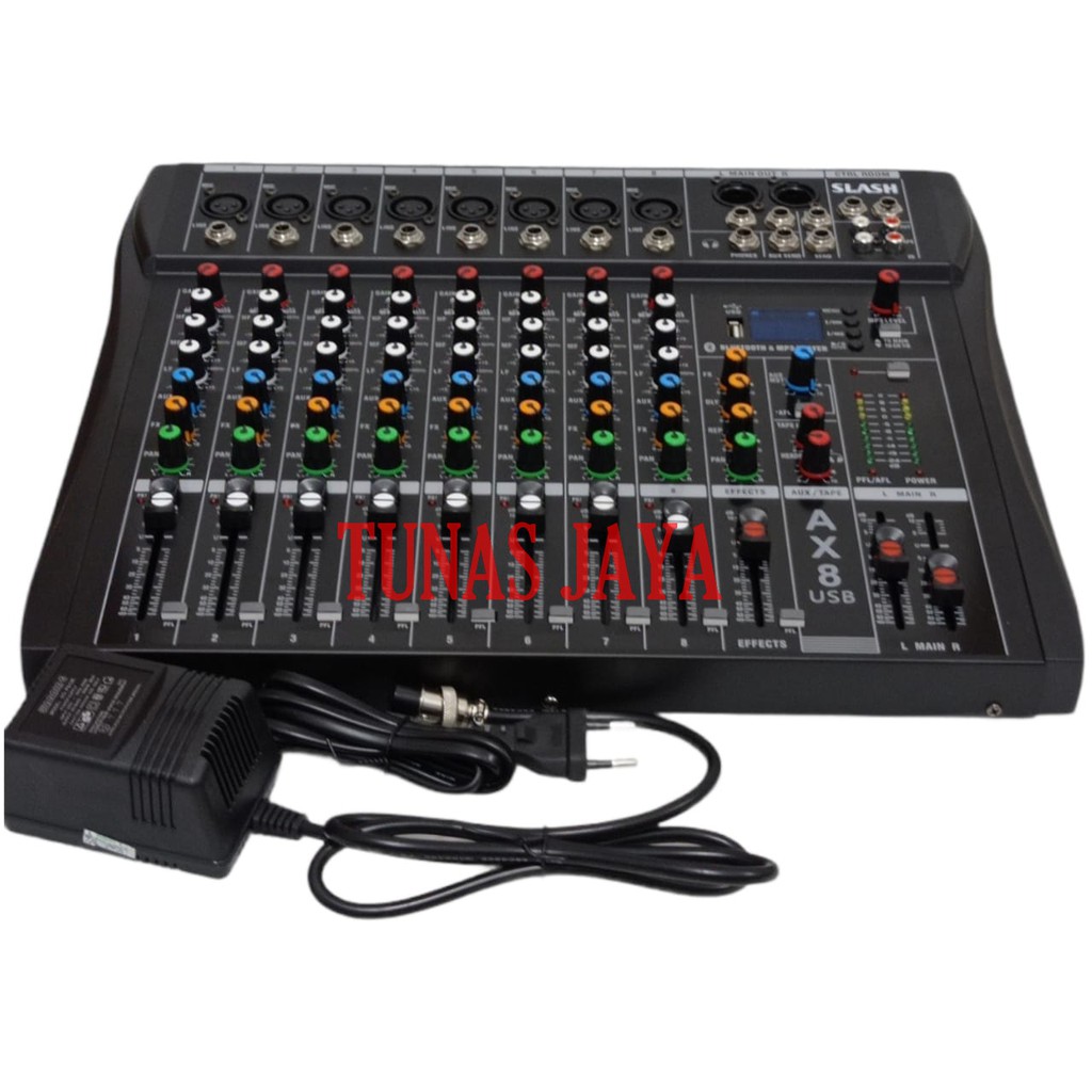 Jual MIXER AUDIO 8 CHANNEL FULL SLASH AX8N MIXE SLASH AX8 N | Shopee ...