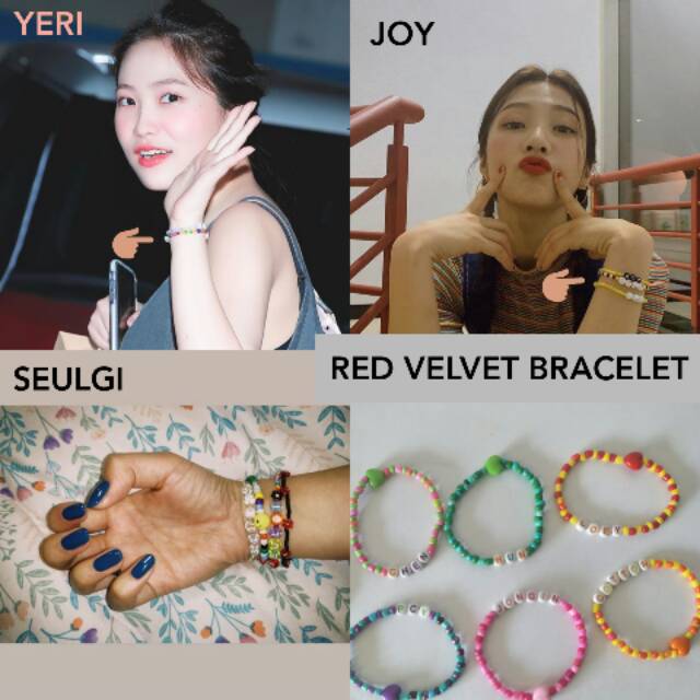 Red velvet bracelet hot sale