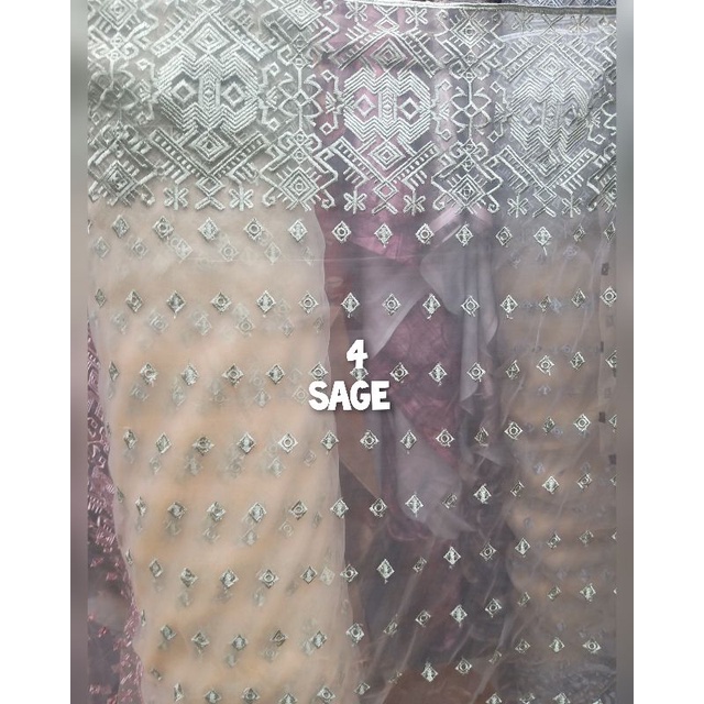 Jual Kain Organza Etnik Shumba Harga Per Setengah Mtr Shopee Indonesia