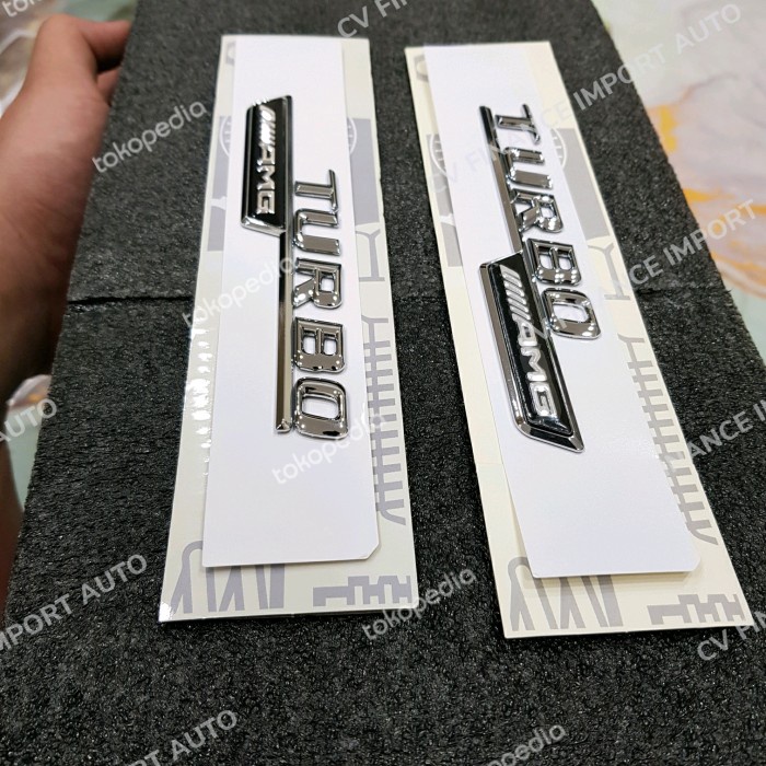 Jual Emblem fender samping mercedes benz tulisan Turbo AMG AMG TURBO ...